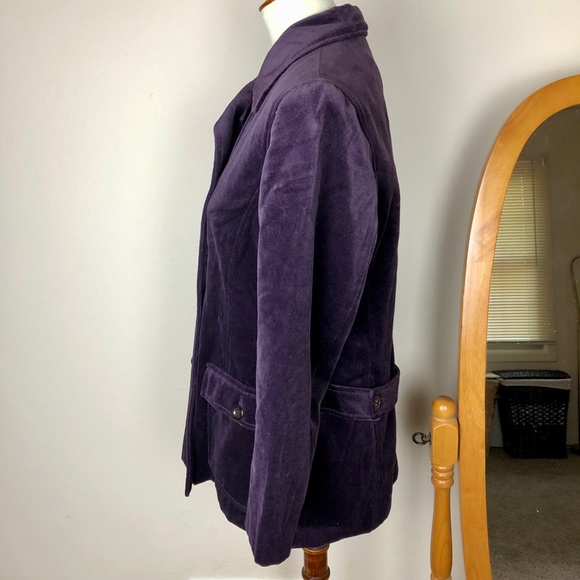VINTAGE VELVET Double Breasted Jacket Purple MP - Picture 6 of 9